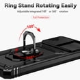 thumbnail image 6 of for Moto G 5G 2023 Case with Slide Camera Cover HD Screen Protector [ Grade 16ft. Drop Tested]  Ring Holder Kickstand Protective Phone Case for Motorola Moto G 5G 2023, Black, 6 of 17