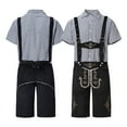 thumbnail image 3 of Wdgfv Lederhosen Men German Bavarian Oktoberfest Leather Trousers for Garden, 3 of 7