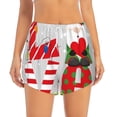 thumbnail image 2 of KLL Christmas Gnome With Love Pattern Shorts Women,Athletic Shorts High Waisted Running Shorts Pocket Sporty Short Gym Elastic Workout Shorts-Small, 2 of 7