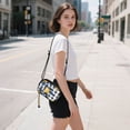 thumbnail image 5 of FORMRS Mini Crossbody Bag for Women Adjustable Shoulder Rope Travel Casual Phone Purse, Beige Plaid Lemon, 5 of 7