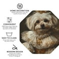 Honeii Regal Dog In Royal Attire Print Leather Coaster Set of 4, Ideal