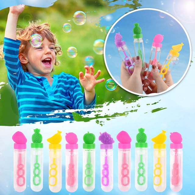 HUASHENG 10 Pack Mini Bubble Wand Set Party Summer Toy For Kids Party /Celebrations /Birthdays Gift 100ml