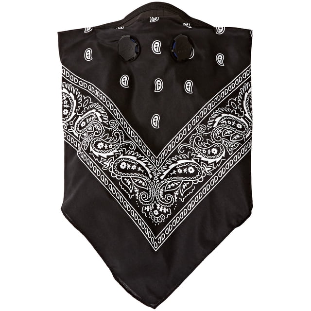 Máscara antipolvo ATV TEK, estilo bandana, negra, XL, talla universal