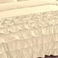 thumbnail image 6 of Duvet Cover 3 Piece Set Half-Ruffle (1 Duvet Cover & 2 Pillowcases) 100% Egyptian Cotton Quilt Cover with Zipper, 400TC Luxury Covers for Comforter & Blanket - Ivory Solid, King Size., 6 of 9