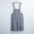 thumbnail image 3 of Monos vintage para mujer Pantalones cortos Correas de hombro ajustables MABOTO Gris/4X-grande, 3 of 7