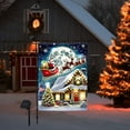 thumbnail image 2 of FLAGWIX Christmas Santa Claus and His Reindeer Flying Over Solar LED Garden Flag (11.5" x 17.5") VTM548SF - USA Flags Decor Indoor Outdoor, 2 of 5