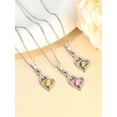thumbnail image 6 of Suplight 925 Sterling Silver Zircon Infinity Heart Interlocking 6mm Round Birthstone Necklace for Women Gifts, 6 of 9