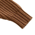 thumbnail image 5 of Wavsuf Kids Sweaters Boys and Girls Solid Chunky Thermal Pullover Brown Sweater Size 6-9 Months, 5 of 9