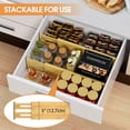 thumbnail image 4 of Bamboo Drawer Dividers,12-17" Adjustable Kitchen Drawer Organizer for Clothes,4 Pack Expandable Drawer Organization Separators for Bedroom,Bathroom,Dresser and Office, 4 of 7