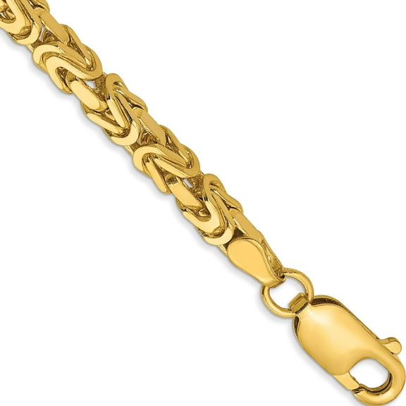 10K Yellow Gold 3.25Mm Byzantine Chain (Width 3.25) (Length 7) - Jbsp
