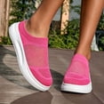 thumbnail image 6 of VeFlora Couples Slip On Mesh Sneakers, Breathable Knit Casual Walking Shoes, Lightweight Thick Sole Platform Loafers for Men Women, Everyday Summer Comfort Shoes(Pink/36), 6 of 9