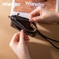 thumbnail image 5 of Wrangler Wallet for Women RFID-Blocking Floral Embossed Coin Purse Lightweight Wristlet Wallets, Black, 5 of 7