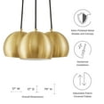 thumbnail image 3 of Pendant Ceiling Light Fixture, Gold, Metal, Modern Contemporary Mid-Century Industrial, Mid Century Kitchen Room Cafe Bistro Restaurant Hospitality, 3 of 9
