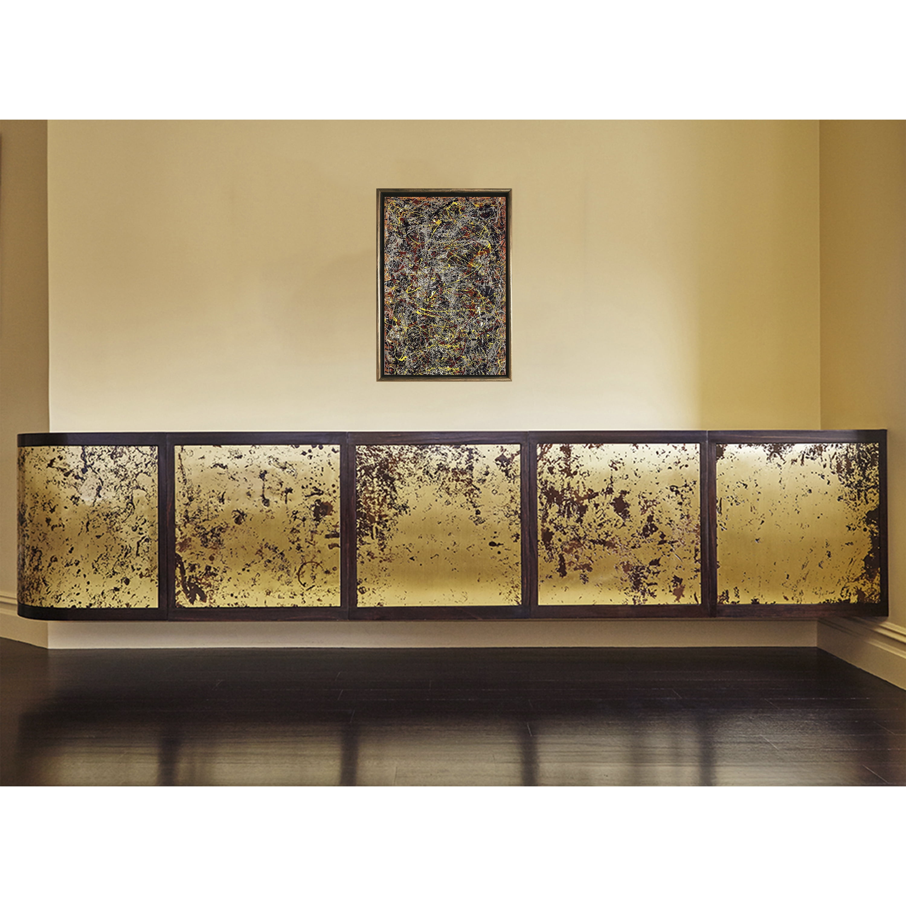 Jackson Pollock No 5 abstract paint REPRINT ON WOOD FRAMED CANVAS WALL ART Decor