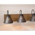 thumbnail image 4 of Irvins Country Tinware 3 Light Crestwood Bathroom Vanity Light in Pearwood 26 inches, 4 of 4