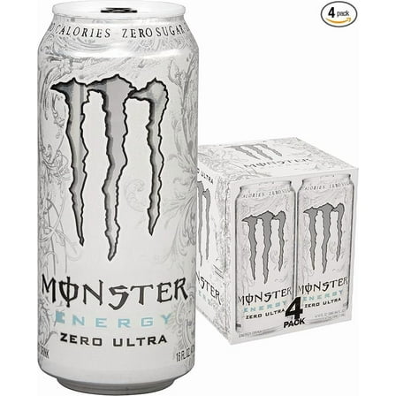 1x Monster Energy, Zero Ultra, 16 fl oz, 4 Pack