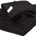 thumbnail image 1 of Paño de limpieza de microfibra, toallas de microfibra multiusos, paños de limpieza que no dejan marcas, paquete de 12, negro, tamaño 30 x 30 cm, 1 of 5