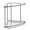 Clear/Matte Black, variant on mDesign Steel/Plastic 2-Tier Freestanding Bathroom Corner Organizer Shelf, Clear