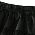 thumbnail image 5 of RUISINERY Women Aesthetic Sweet Layered Lace Trim Cake Skirt Double Tiered Velvets Elastic High Waist Short Skirt with Lining, 5 of 8