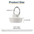 thumbnail image 2 of Uxcell 4Pcs Rubber Drain Stopper with Chain and Hanging Ring, Bathtub Drain Plug Fits 1 inch, Rubber Sink Stopper Drain Plug for Bathtub, Kitchen and Bathroom, White, 2 of 6