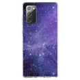 thumbnail image 1 of DistinctInk Clear Shockproof Hybrid Case for Galaxy Note 20 ULTRA (6.9" Screen) - TPU Bumper, Acrylic Back, Tempered Glass Screen Protector - Purple Black White Stars Nebula - Astronomy, 1 of 3