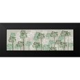 thumbnail image 2 of Fab Funky 24x10 Black Modern Framed Museum Art Print Titled - Floral Trees, Juniper, 2 of 5