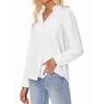 thumbnail image 6 of Vividaire Women's Shirts Casual Button Down Long Sleeve Wrinkle Free Blouse, 6 of 11