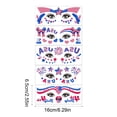 thumbnail image 3 of Independence Day Fluorescent Face Stickers, 5 Pack American Flag Tattoo Decals, Glowing Night Party Decor for 4th of July, 3 of 7