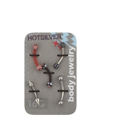 Black/red Plex Brow 5 Pack