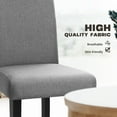 thumbnail image 3 of Furmax, Set of 4 Upholstered Dining Chairs with Wooden Legs, Fabric, Gray, 3 of 6