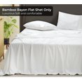 thumbnail image 5 of Royale Linens Bamboo Queen Flat Sheets Only - Cooling Sheets - Organic Viscose Derived from Bamboo - Queen Size Flat Sheet Only - Top Sheet - Breathable & Silky Bedding (Queen, White), 5 of 9
