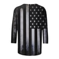 thumbnail image 5 of Qonioi Womens Tops Womens 3/4 Sleeve Tops Women's Independence Day Tops Printed T-Shirt Round Blouse Vacation Tops Workout Tops Casual Loose Lightweight Shirts Womens Graphic Tees Vintage Trendy, 5 of 5
