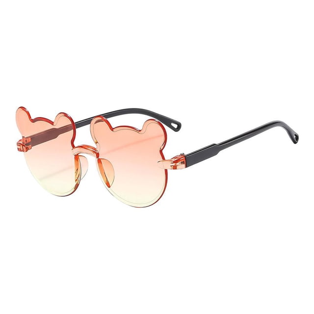 Lttoisl Lunettes de Soleil Polarisées pour Enfants KidzStyle Protection UV400, Design Mignon d'Ourson Dessin Animé, Monture PC Flexible, Lunettes d'Extérieur pour Tout-Petits Garçons Filles, Âges 2-8