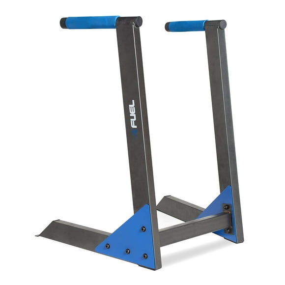 Fuel Pureformance Deluxe Bodyweight Training Dip Station Black/Blue - Deluxe Dip Station