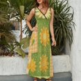 thumbnail image 4 of Floral Colorful Flower Sleeveless Dress Female Clothing Dress Women Summer 2025 Dress, 4 of 7