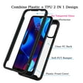 thumbnail image 4 of Sturdy Clear Case for Motorola Moto G Pure 2021, EBIZCITY Full Body Heavy Duty Protection Tempered Glass Screen Protector Shockproof Rugged Case Cover -Black, 4 of 9