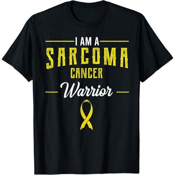 men and women can wear，I Am A Warrior Sarcoma Cancer Awareness Ribbon Fighter Gift T-Shirt