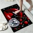thumbnail image 6 of YIMEIS Valentine's Day Red Lips Cherry Diamond Kitchen Mat Rug Set - Perfect for Kitchen Counter, 16''*24''/20''*32''/47''*18'', Functional for Decoration, 6 of 10