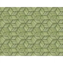 Kenneth James Intertwined Green Geometric Wallpaper, 27-in by 27-ft, 60.8 sq. ft