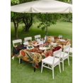 thumbnail image 4 of Outdoor Tablecloth with Umbrella Hole for Patio/Picnic/Party/Camping, Tan Rooster Floral Waterproof Table Cloth Rectangle Table Cover Washable, Farmhouse Spring Flowers Butterflies (54"x 80"), 4 of 8