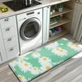 thumbnail image 3 of Green Daisy Flower Yellow Centers Pattern Kitchen Rug Mat,Kitchen Runner Rugs Non Skid Washable,Decorative Kitchen Floor Mats for Kitchen,Sink,Laundry,17"x47.2", 3 of 7