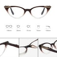 thumbnail image 2 of Women Cat Eyes Gradient Brown Reading Glasses Ladies Readers Spring Hinge Butterfly Trendy Plastic HD Diamond Presbyopia Glasses +3.50, 2 of 5