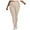 Beige, variant on Plus Size Leggings with Pockets for Women Stretch High Waisted Tight Athletic Yoga Pants Soild Sports Pants
