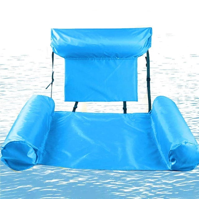 pitrice Inflatable Floating Row Backrest Inflatable Floating Bed Durable Portable Water Recreation Lounge Chair