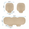 thumbnail image 5 of Universal Car Seat Cover Mat Cushion Pad PU Leather Front Rear Seat Mat Protector Cushion Waterproof Beige, 5 of 12