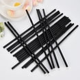 thumbnail image 6 of PHIGZNT [100 Count] 5 Inch Coffee & Cocktail Stirrers/Straws Disposable Plastic Sip Stir Swizzle Sticks - Black, 6 of 8