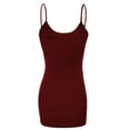 thumbnail image 3 of Women & Juniors Basic Layering Built in Bra Spaghetti Strap Long Cami Top Tank, 3 of 5