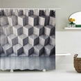 thumbnail image 4 of Simple Geometric Pattern Fabric Shower Curtain Bathroom Curtains Stripes Mosaic Bath Screen Waterproof Polyester, 4 of 6