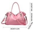 thumbnail image 3 of BingTong Genuine Leather Purses and Handbags for Women Tote Shoulder Bag Satchel Purse Top Handle Bags Crossbody Purse Large Tote Crossbody Bag 1pcs Pink, 3 of 5