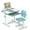 Blue, variant on Gymax Kid's Study Desk & Chair Set w/Tilt Desktop Book Stand Footrest Bar for Toddlers Pink